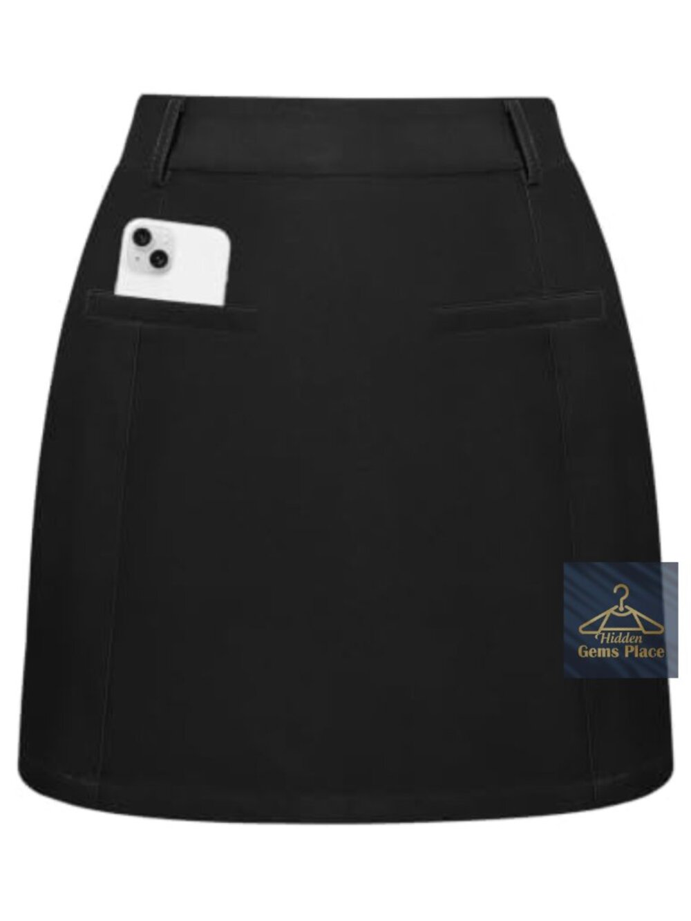 Mini Pencil Skirt with Built-in Shorts High Waisted Skort